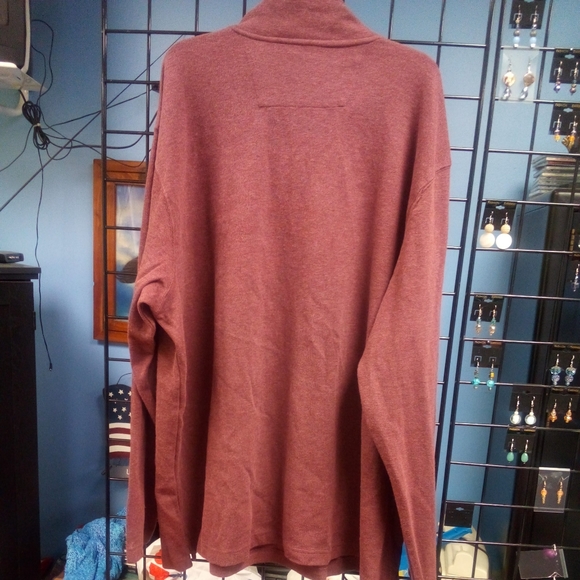 NEW Chaps Ralph Lauren  1/4 Zip Sweater Size 4XB Men's Pullover Maroon NWT - Picture 6 of 7
